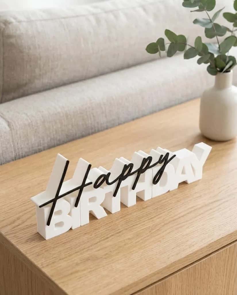 Happy Birthday Schriftzug Aufsteller